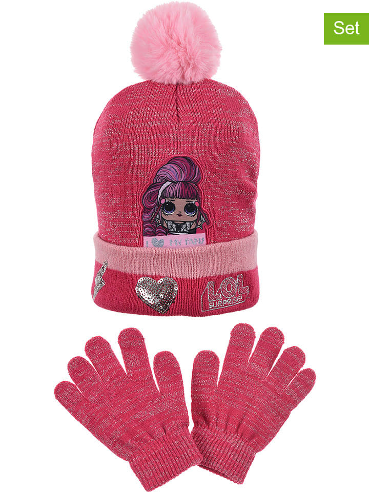 2tlg. Winteraccessoires-Set "LOL Surprise" in Pink