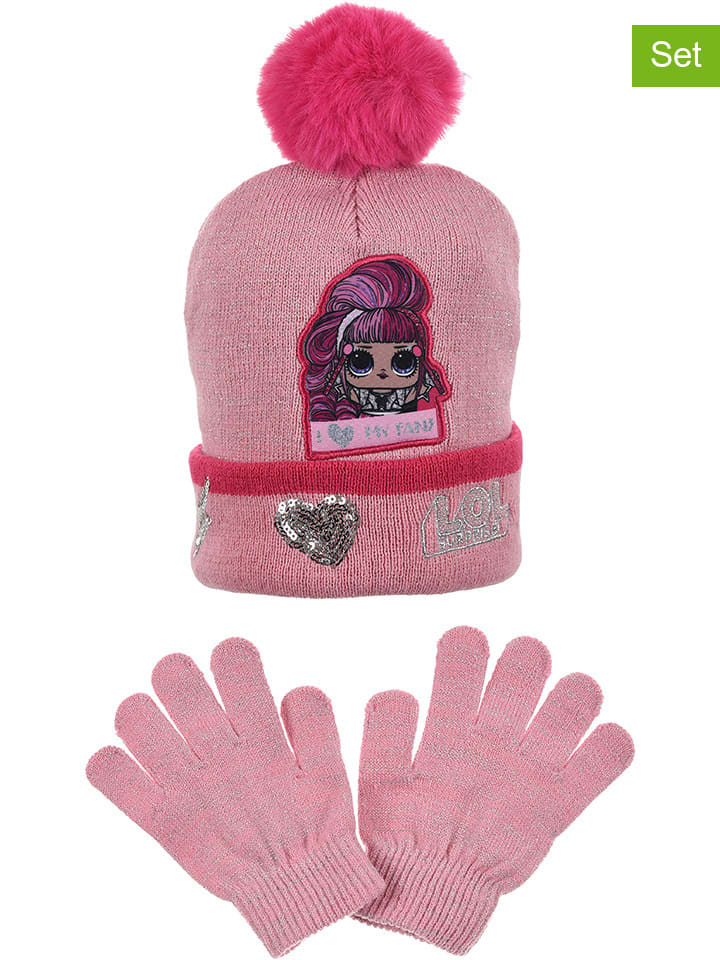 2tlg. Winteraccessoires-Set "LOL Surprise" in Rosa
