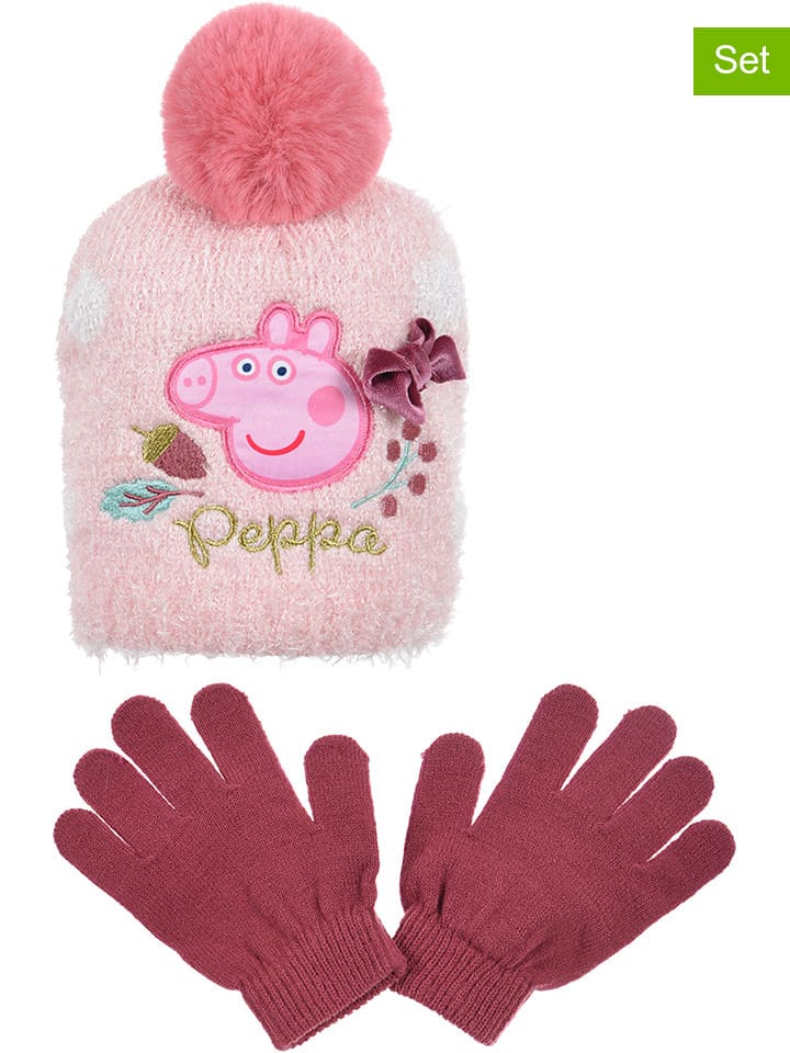 3-częściowy zestaw "Świnka Peppa" w kolorze jasnoróżowym