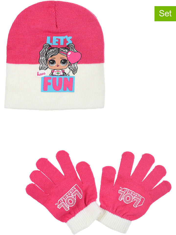 2tlg. Winteraccessoires-Set "LOL Surprise" in Pink