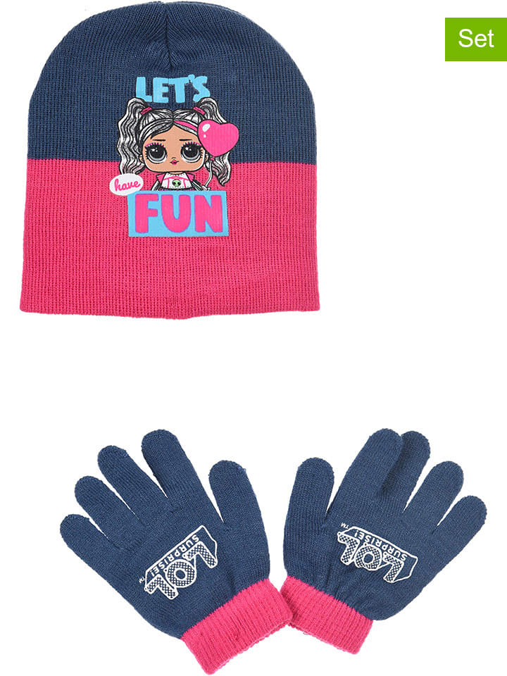 2tlg. Winteraccessoires-Set "LOL Surprise" in Dunkelblau