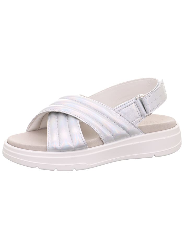 Leder-Sandalen "Sunwalker" in Silber