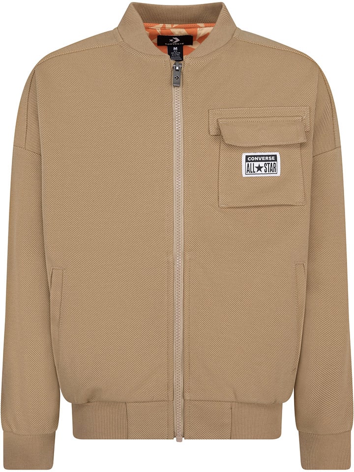 Sweatjacke in Hellbraun