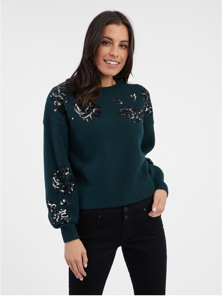 Sweter w kolorze morskim