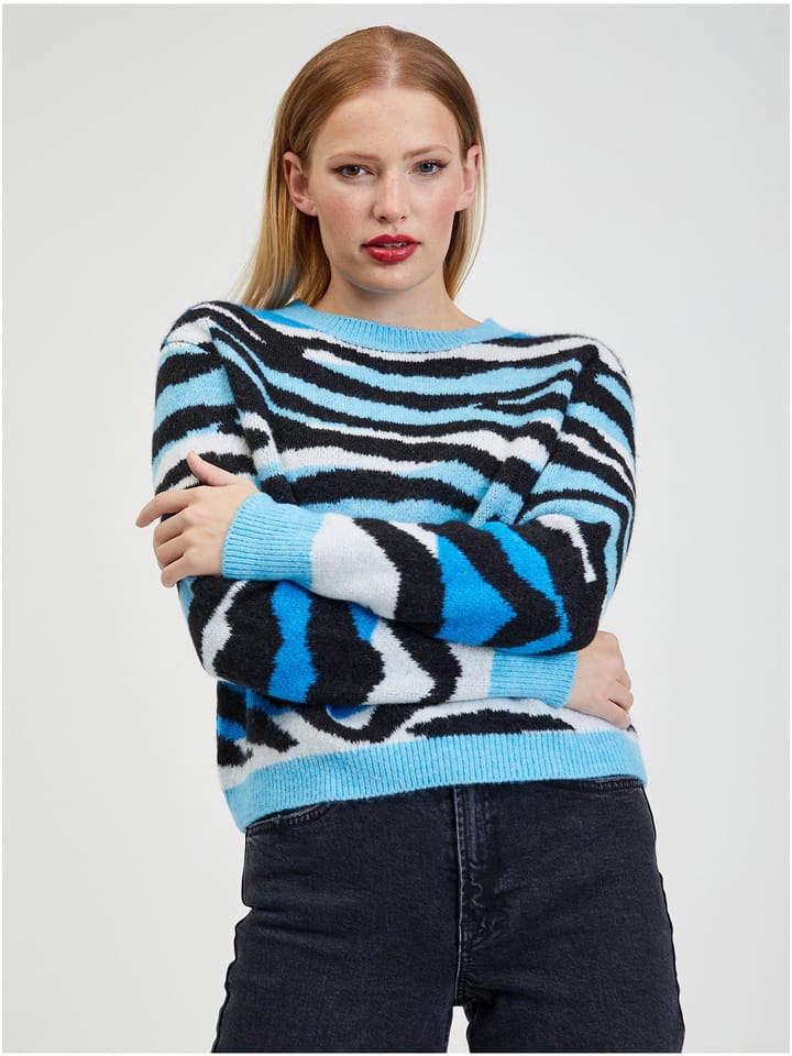 Sweter w kolorze niebiesko-czarnym