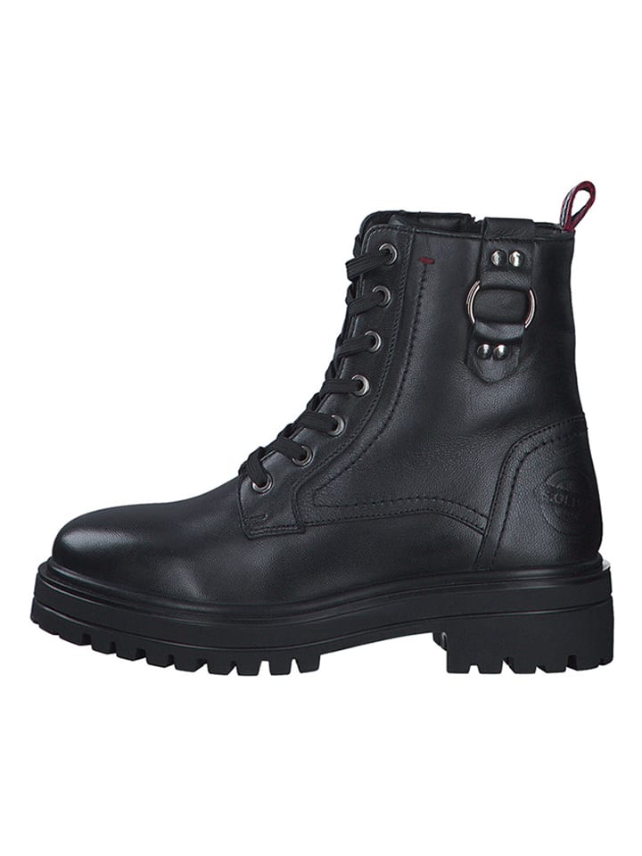 Leder-Boots in Schwarz