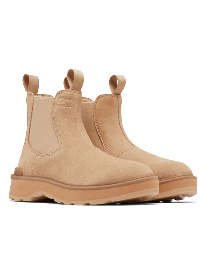Leren chelseaboots "Hi-Line" beige
