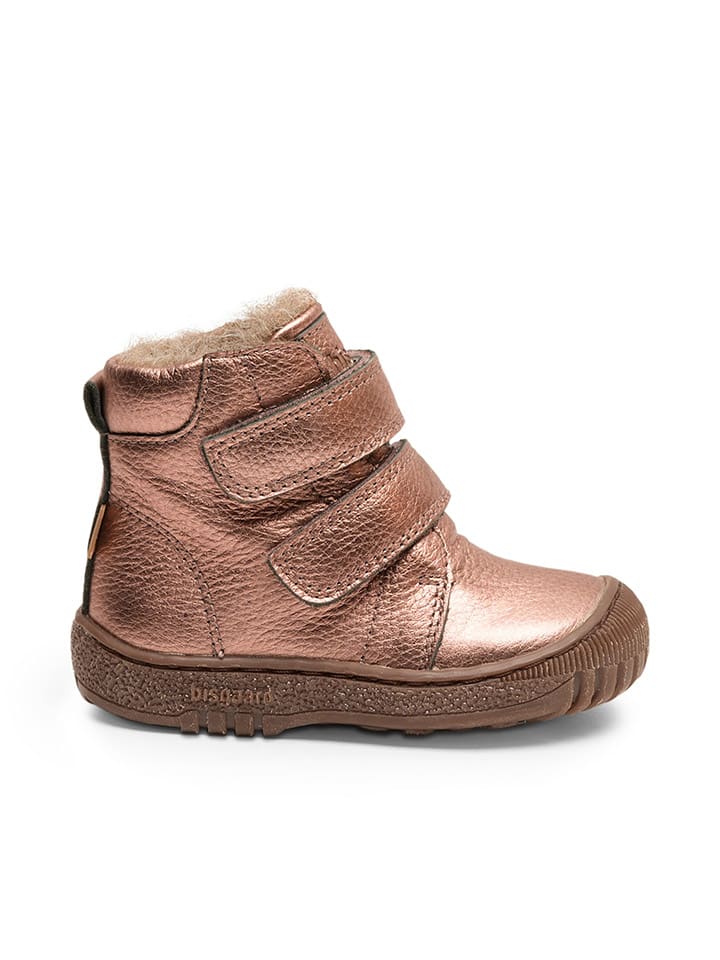 Leren winterboots roségoudkleurig