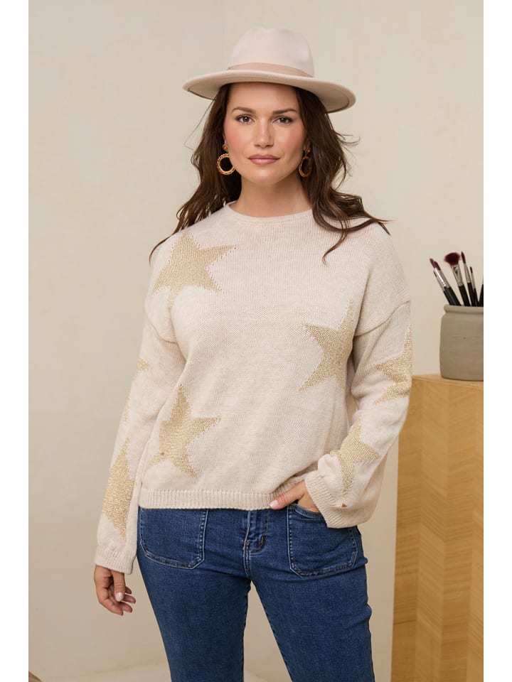 Sweter w kolorze beżowym
