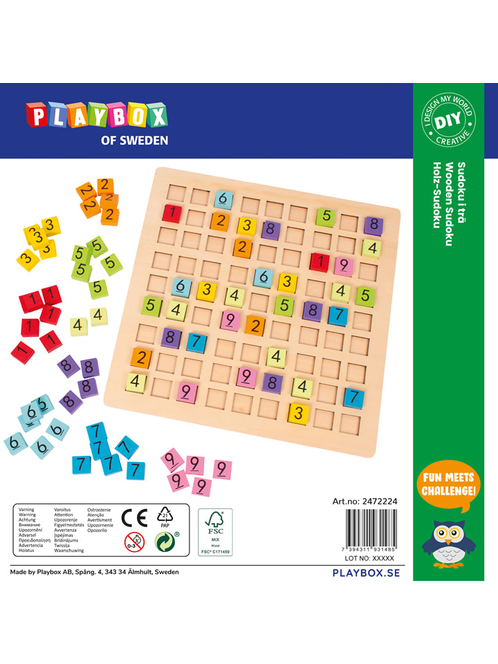Gra edukacyjna "Sudoku" w różnych kolorach - 5+