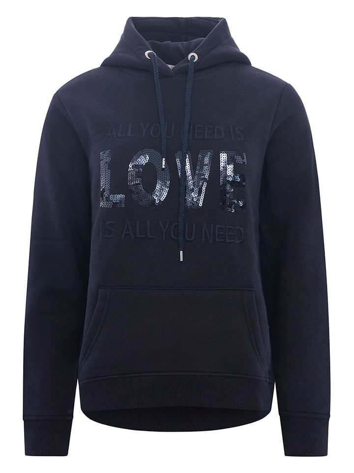 Zwillingsherz Hoodie "Love is all you need ZH" in Dunkelblau günstig