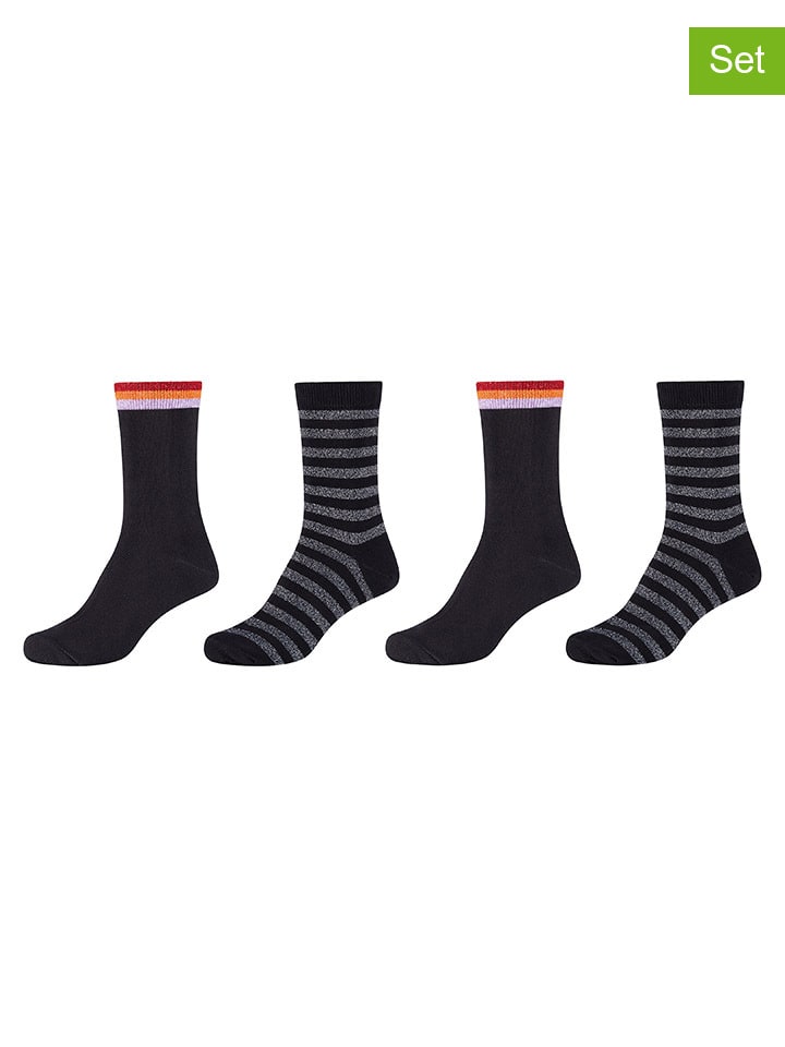 4er-Set: Socken in Schwarz