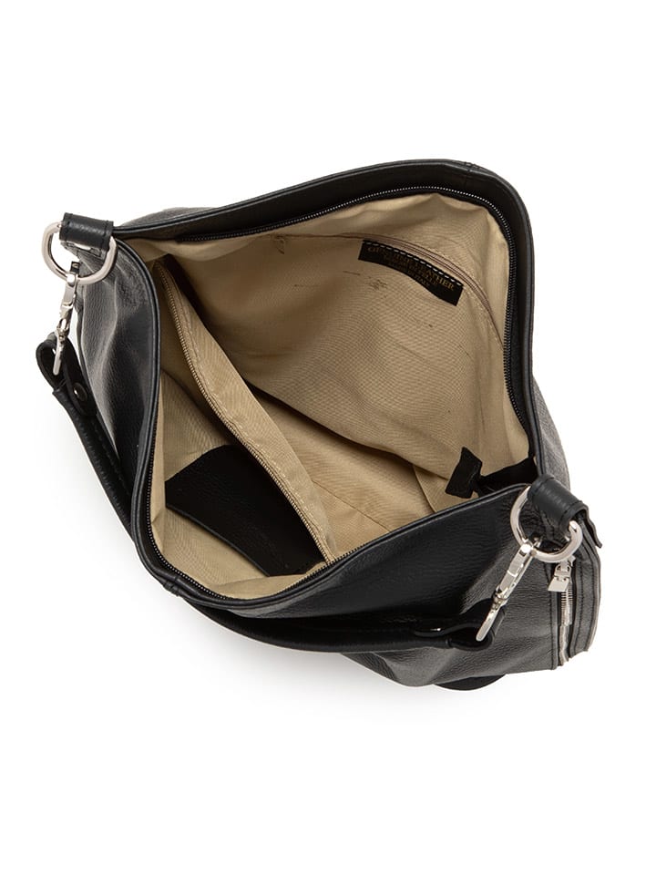 Lucca Baldi Leren schoudertas zwart B 40 x H 45 x D 15 cm goedkoop kopen limango