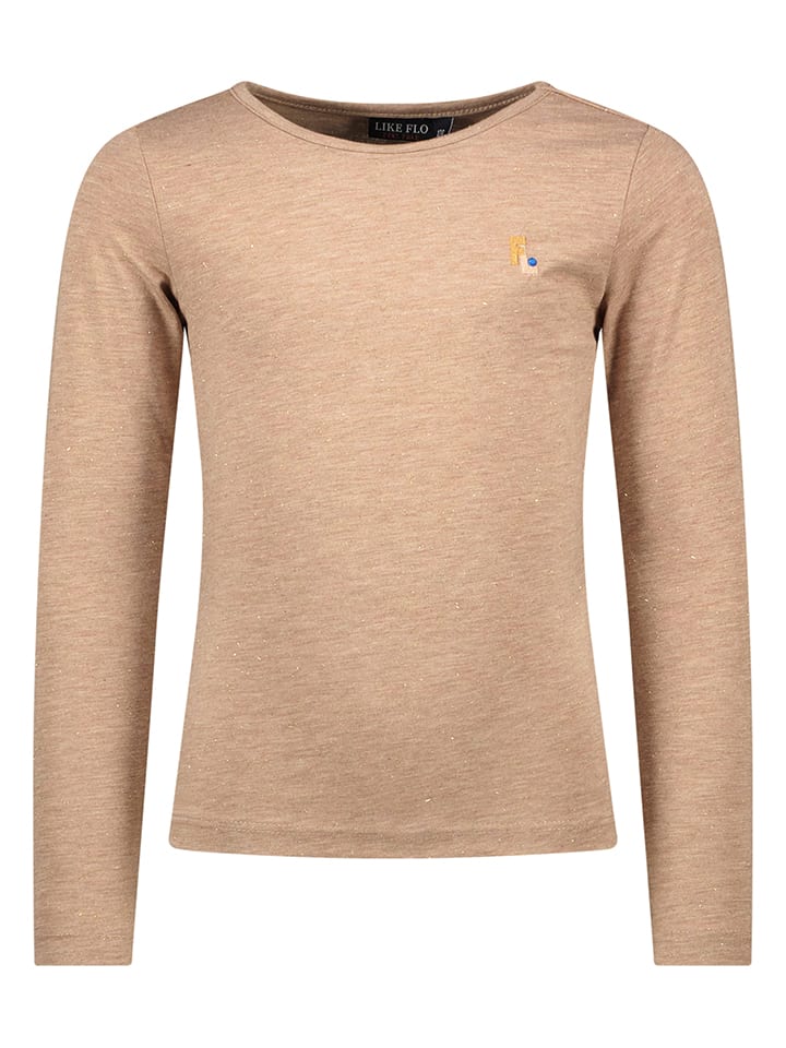 Longsleeve "Like Flo Flo" in Hellbraun