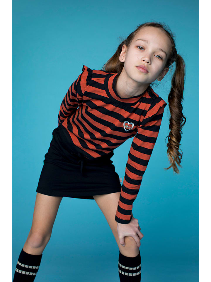 Moodstreet Jurk Moodstreet MT zwart oranje goedkoop kopen limango
