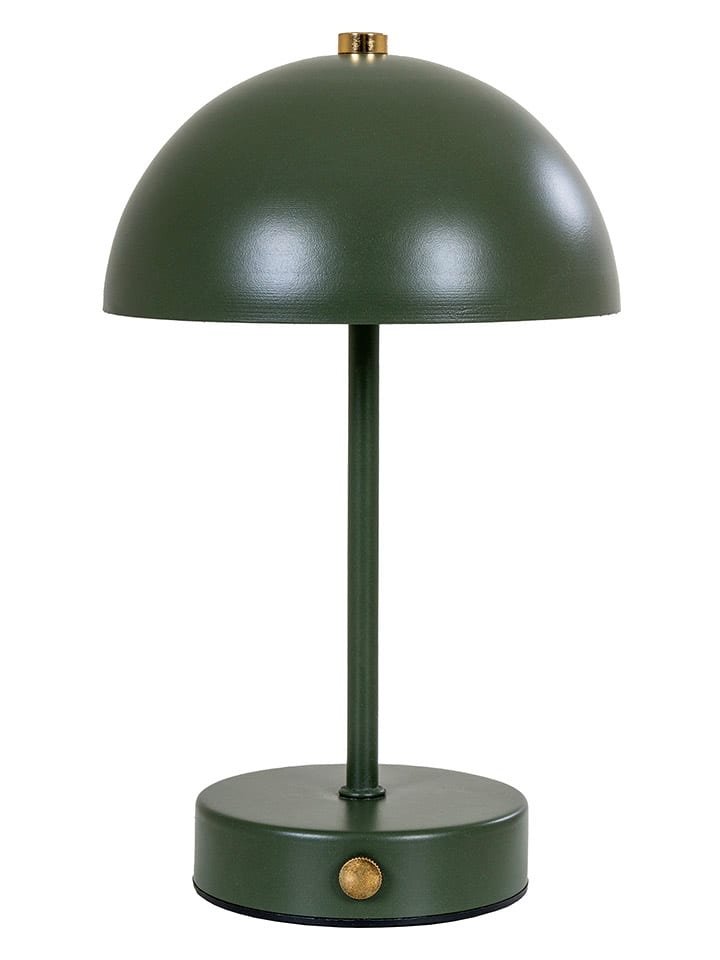 Lampa stołowa LED w kolorze ciemnozielonym - 16,5 x 25 x 16,5 cm
