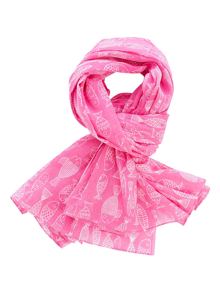 Tuch "Crazy Fish" in Pink - (L)180 x (B)110 cm