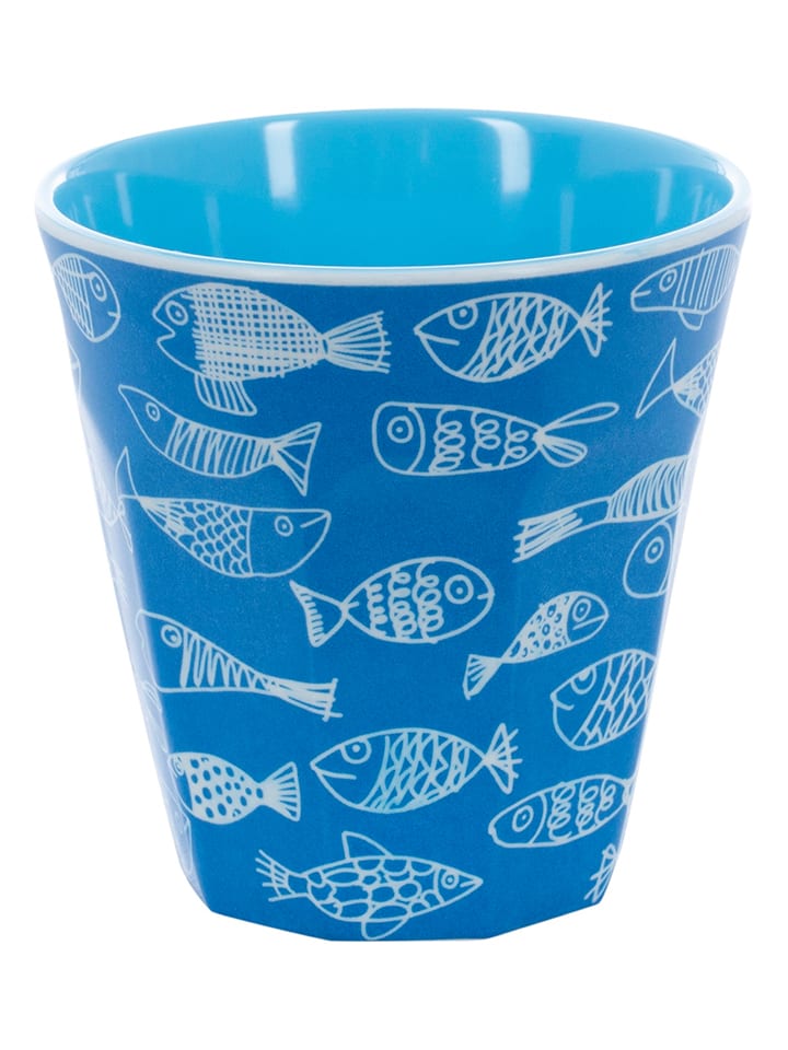 Beker "Crazy Fish" donkerblauw - 250 ml