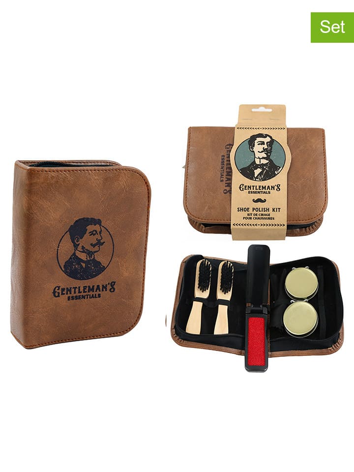 3-delige set: schoenverzorgingsets bruin