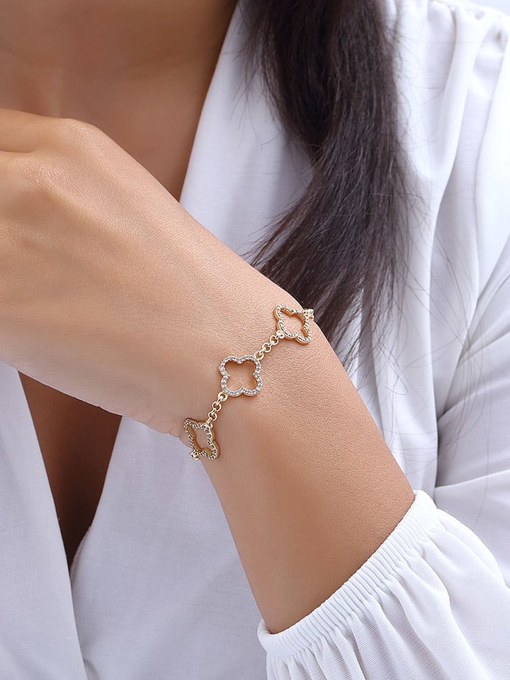 Vergold. Armband mit Zirkonia