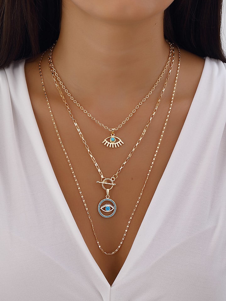 Vergulde ketting met zirkonia