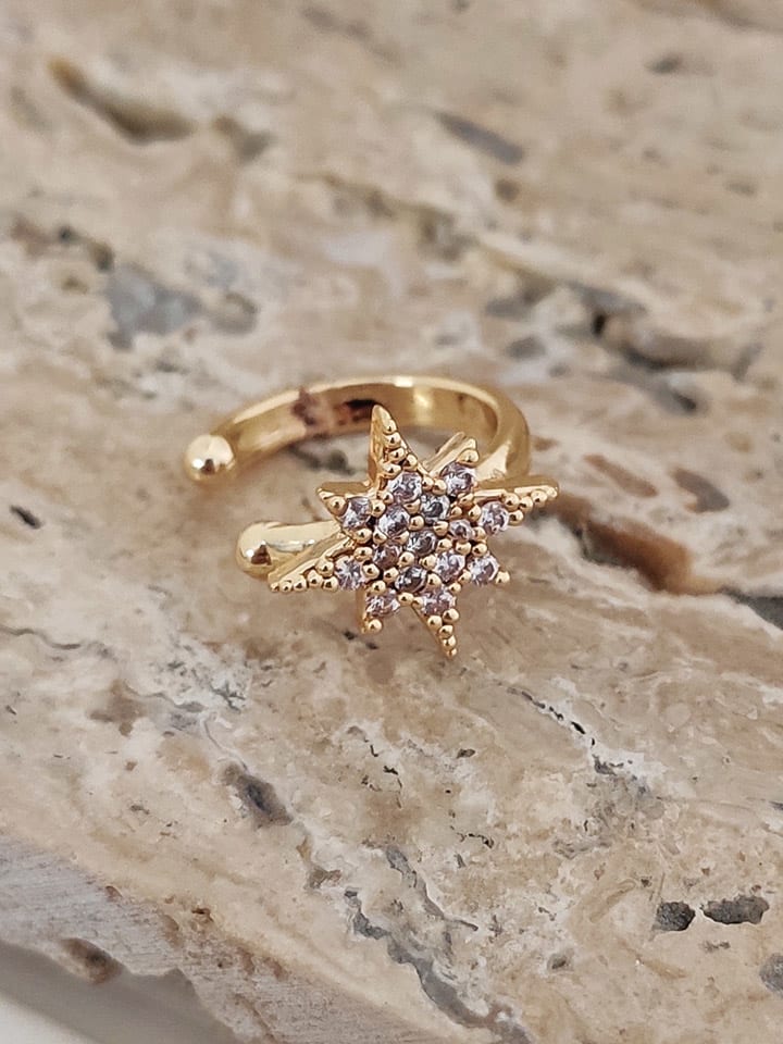 Vergold. Earcuffs mit Zirkonia