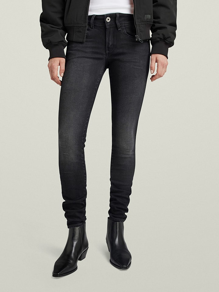 Spijkerbroek - skinny fit - antraciet