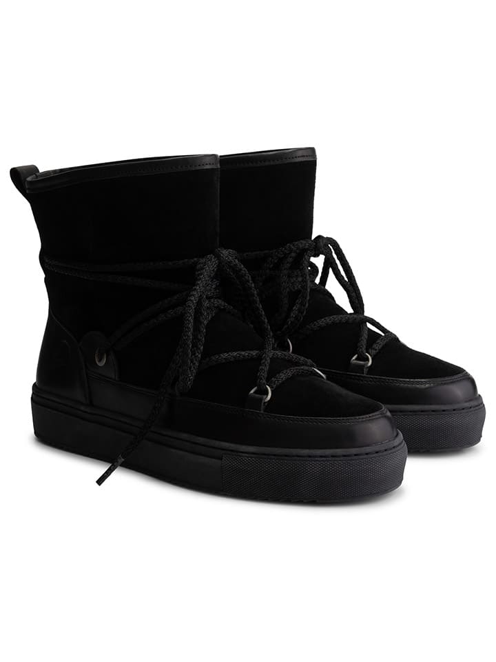 Leder-Boots "Aspen" in Schwarz