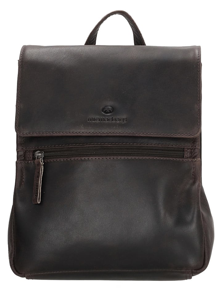 Leder-Rucksack "Next Navajo" in Schwarz - (B)23 x (H)26 x (T)9 cm