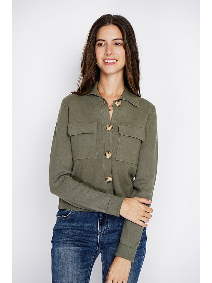 Cardigan in Khaki