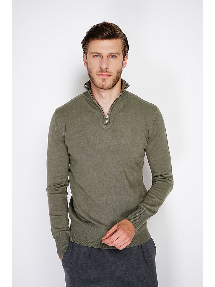 Sweter w kolorze khaki