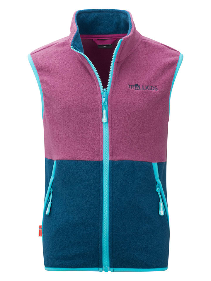 Fleeceweste "Kjerag" in Pink/ Blau
