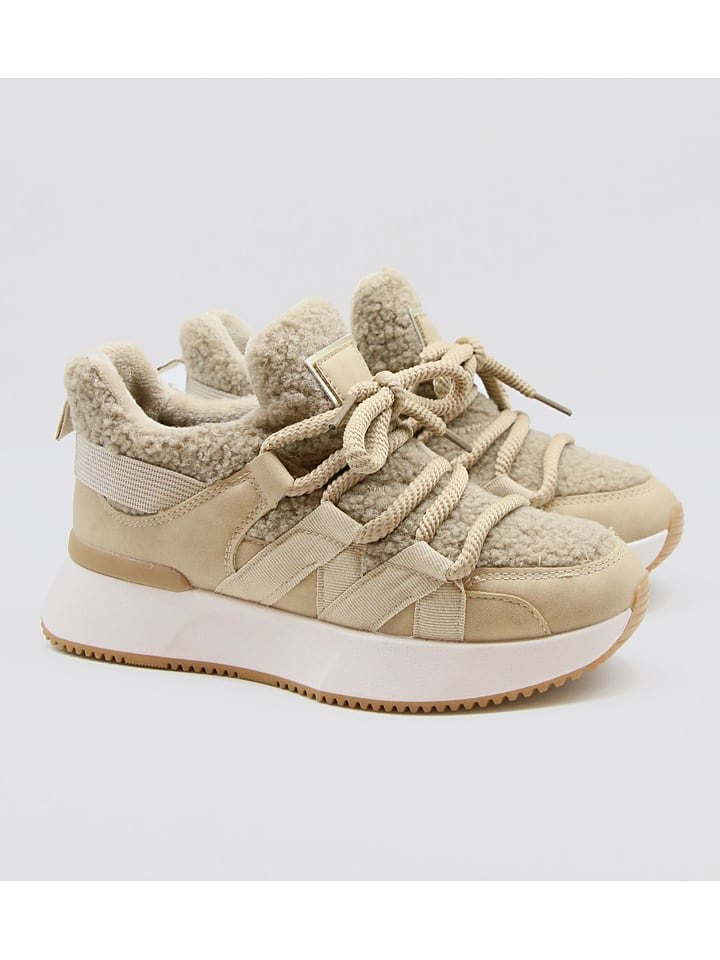 Sneakersy w kolorze beżowym