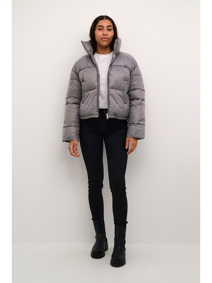 Steppjacke in Hellgrau