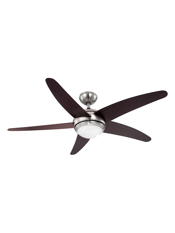 Deckenventilator in Schwarz - (H)37,2 x Ø 13,2 cm