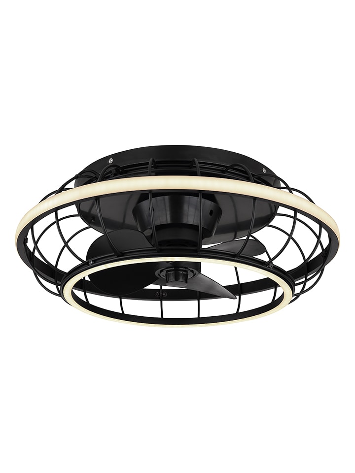 Deckenventilator in Schwarz - (H)18 x Ø 50 cm