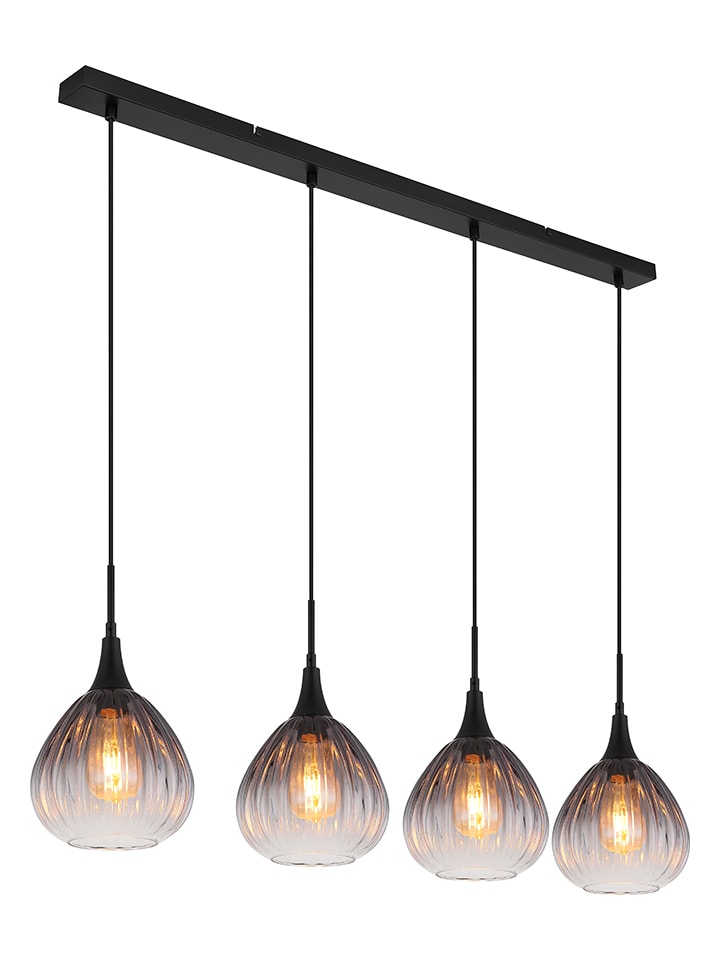 Hängeleuchte in Schwarz - (L)110 x (B)20 x (H)120 cm