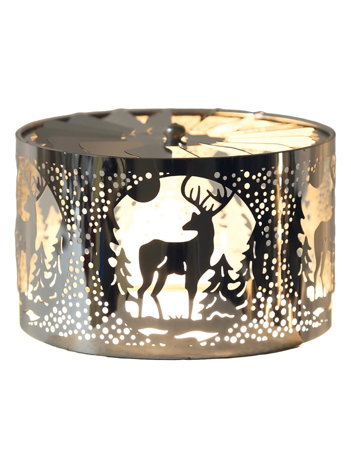 Karussellschirm "Stag" in Silber - Ø 13 cm