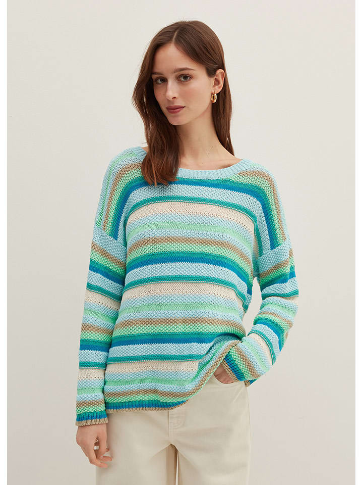 Pullover in Türkis/ Blau