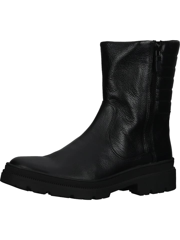 Leder-Boots in Schwarz