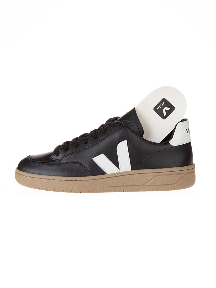 Veja Leren sneakers V 12 zwart wit goedkoop kopen limango