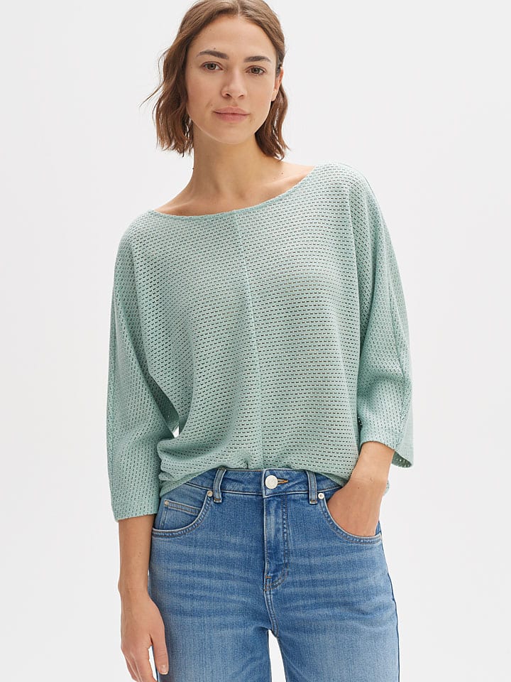 Sweter w kolorze turkusowym