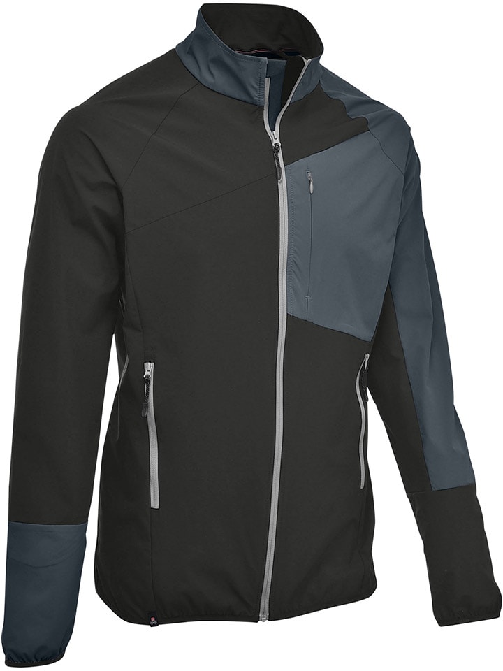 Softshelljacke "Hornspitze" in Schwarz/ Dunkelblau