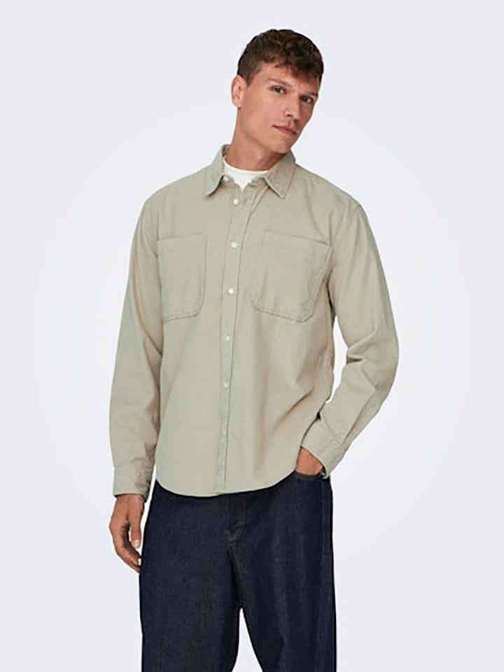 Blouse - regular fit - beige