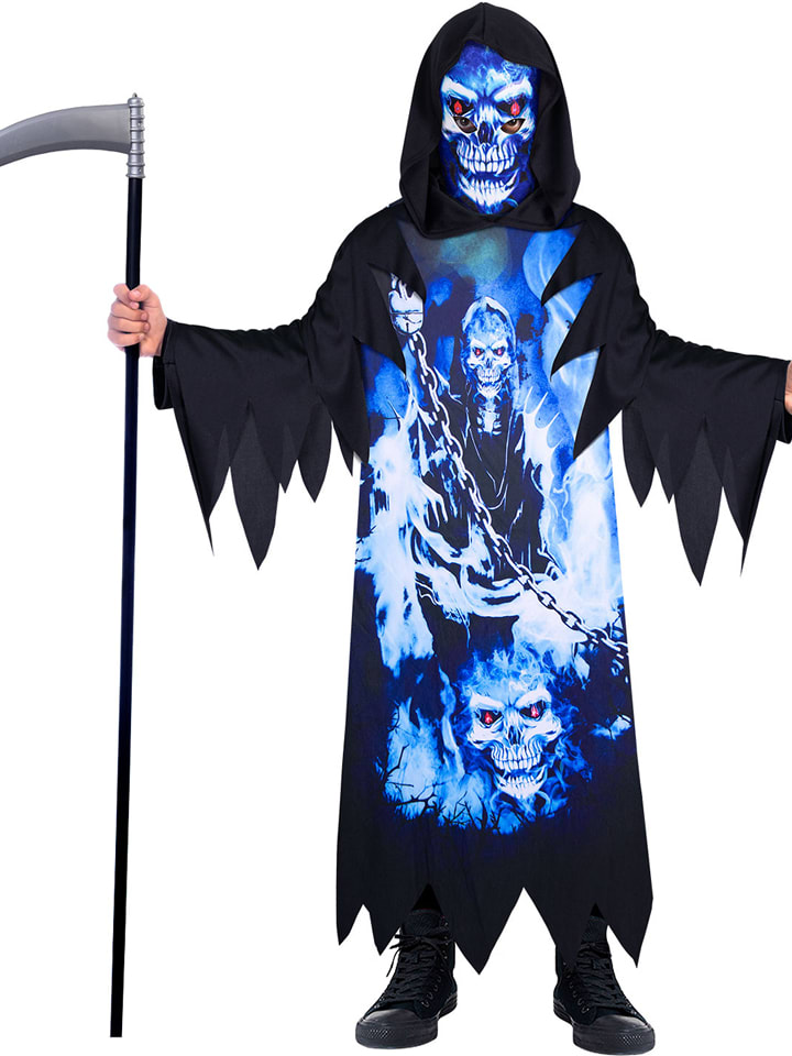2-częściowy kostium "Grim Reaper" w kolorze jaskrawoniebieskim