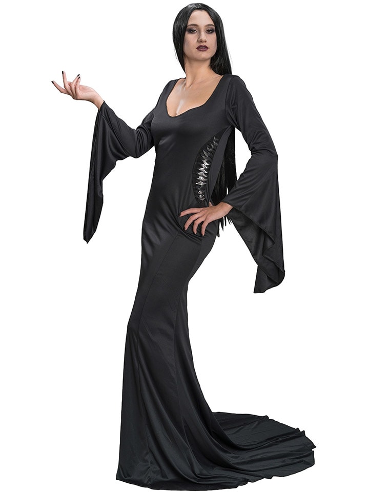 Sukienka kostiumowa "Morticia" w kolorze czarnym