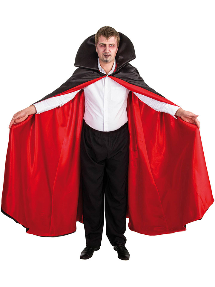 Kostuumcape "Vampire" zwart/rood