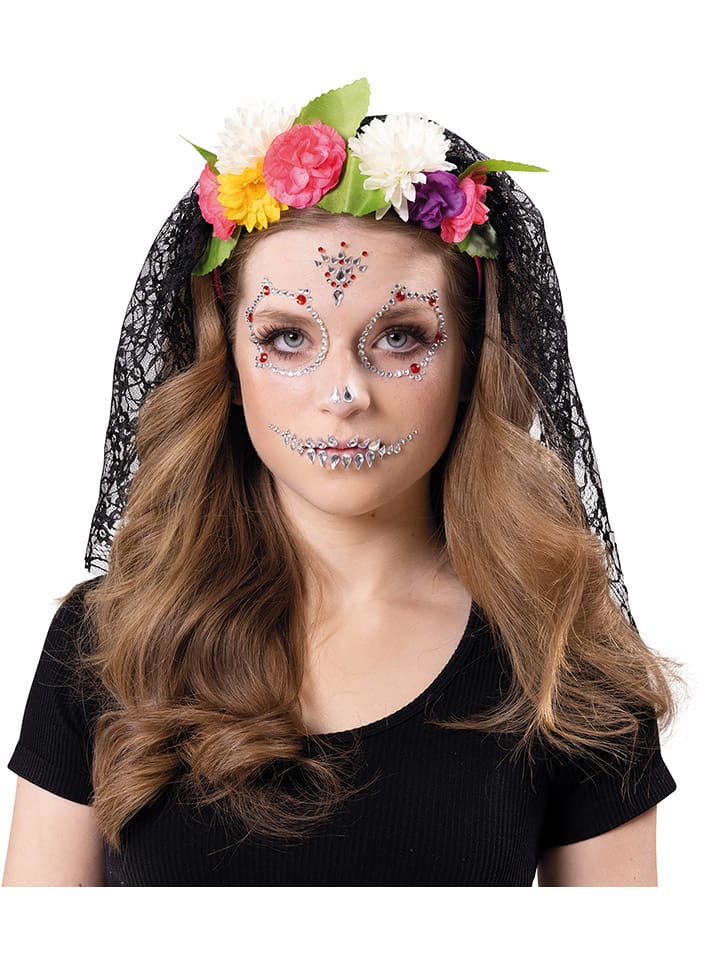 Haarreif "Day of the dead" in Bunt