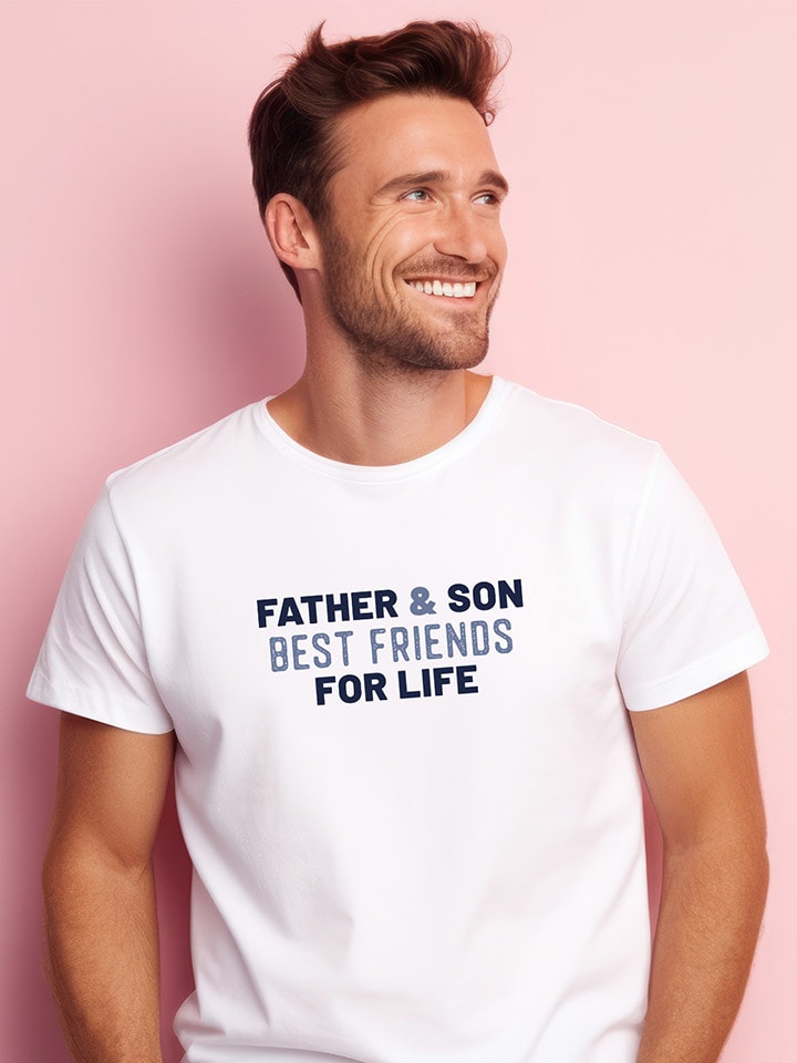 Koszulka "Father and son best friends for life" w kolorze białym