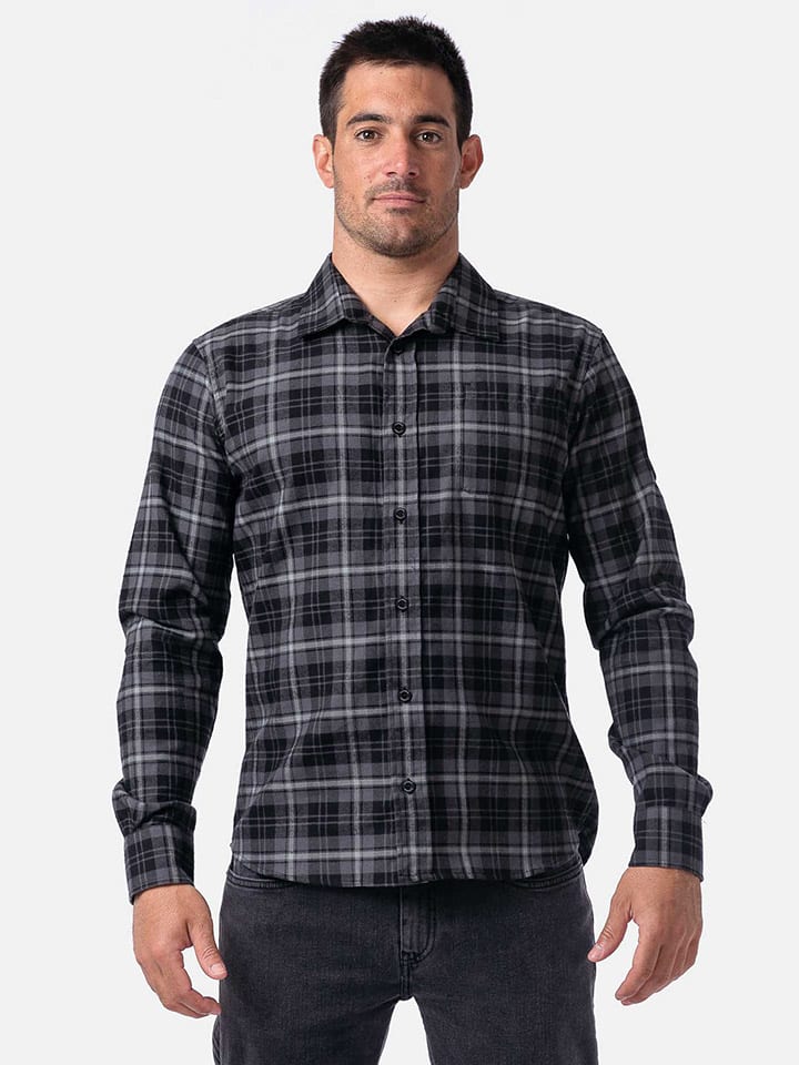 Hemd "Grole" in Schwarz/ Grau